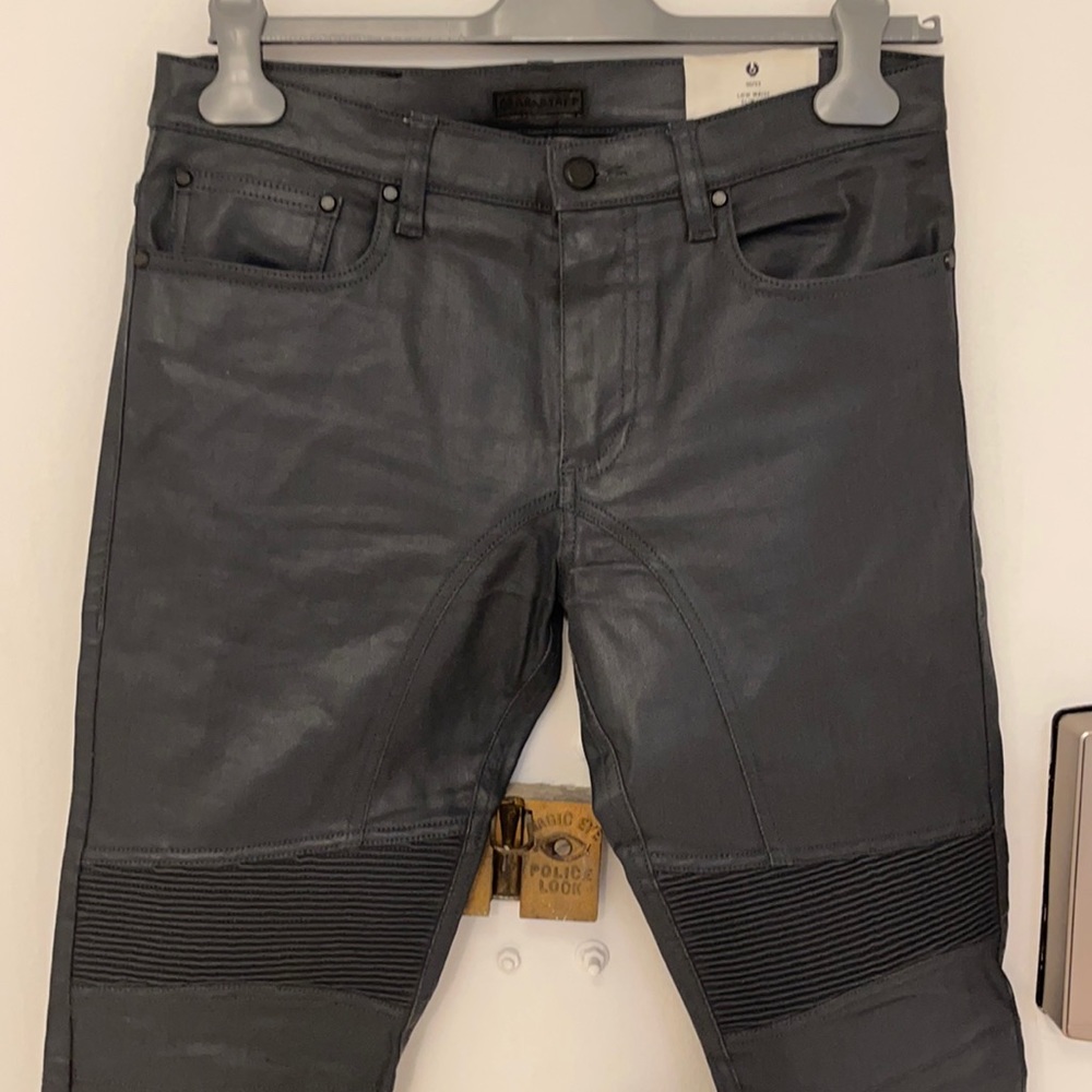 MENS BELSTAFF WAXED DENIM JEANS SOZE 30/33